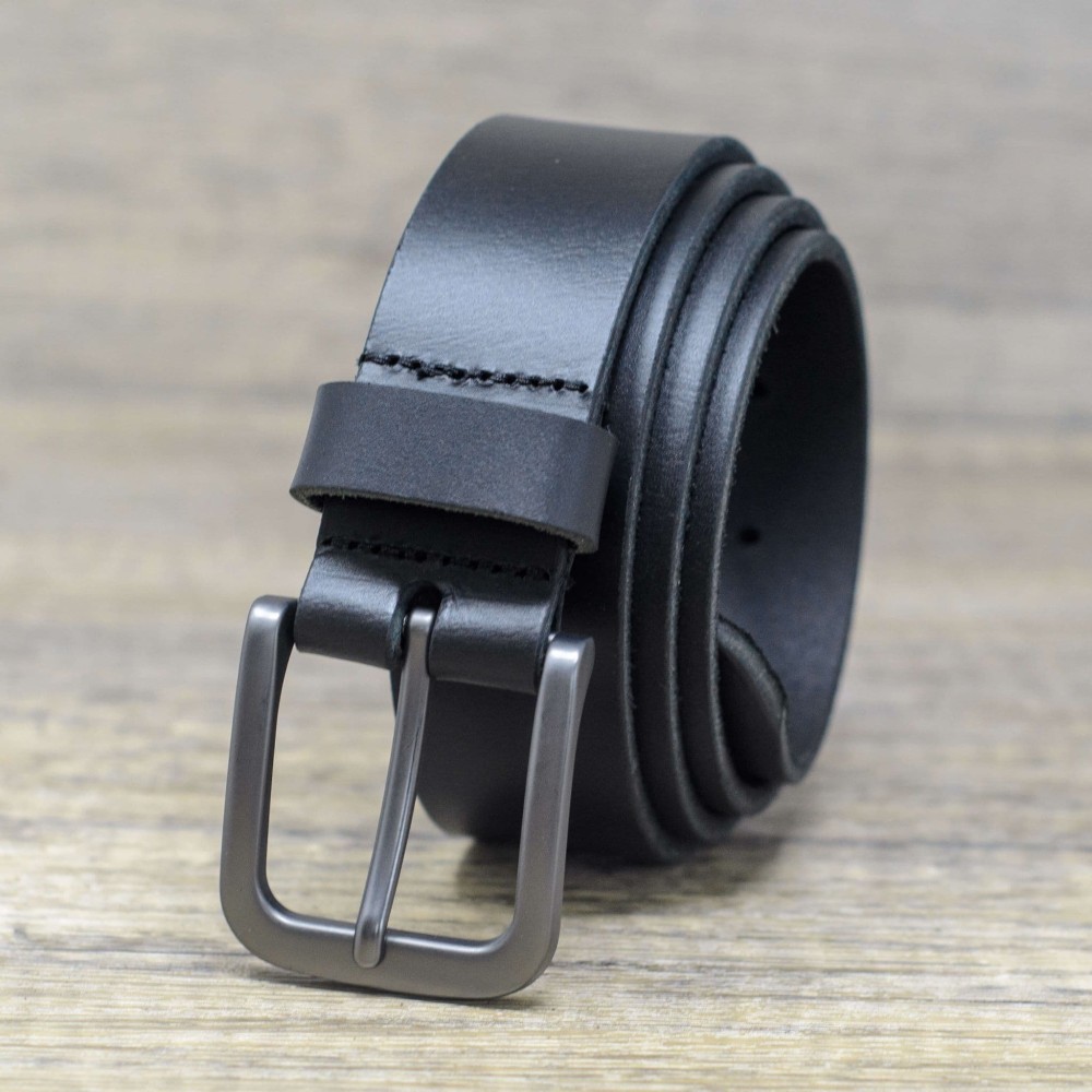 Womens Black Leather Belts - Ashford Ridge