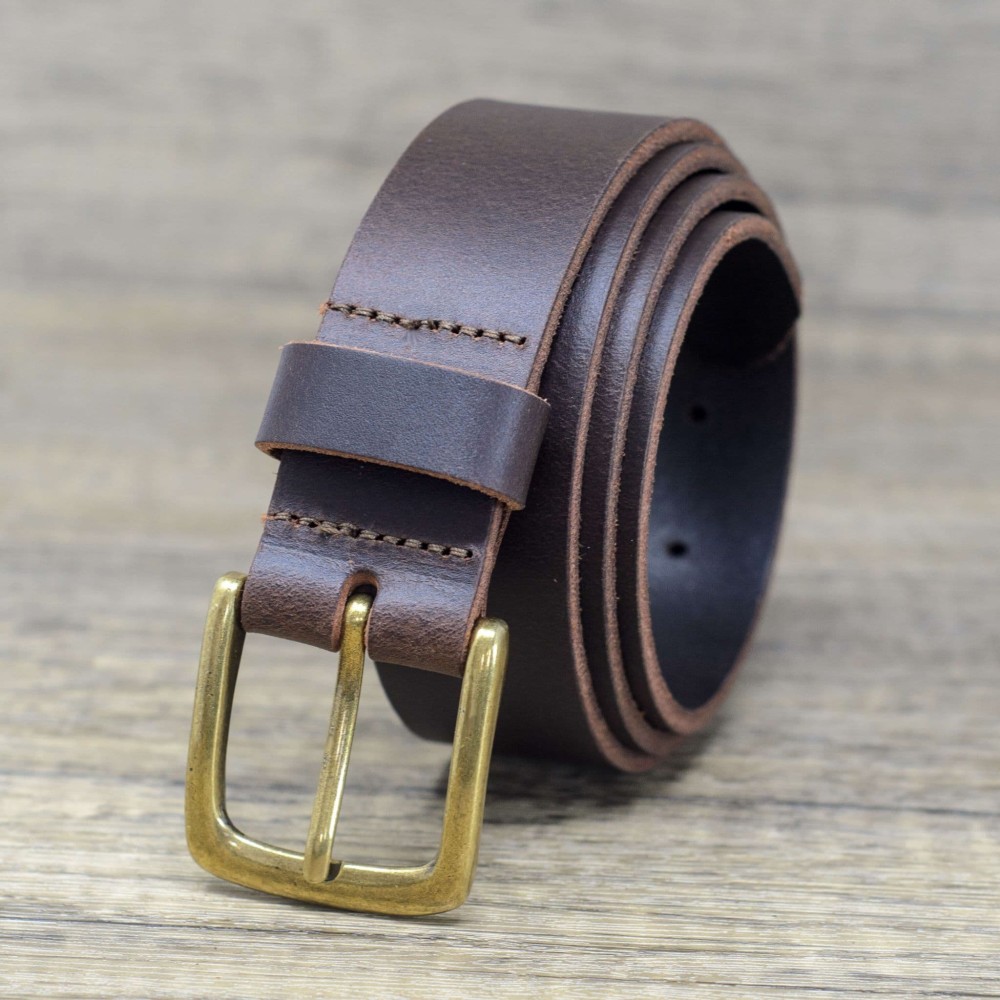 P&B Harness Full Grain Leather Belts in Brown 34-44 main image 0