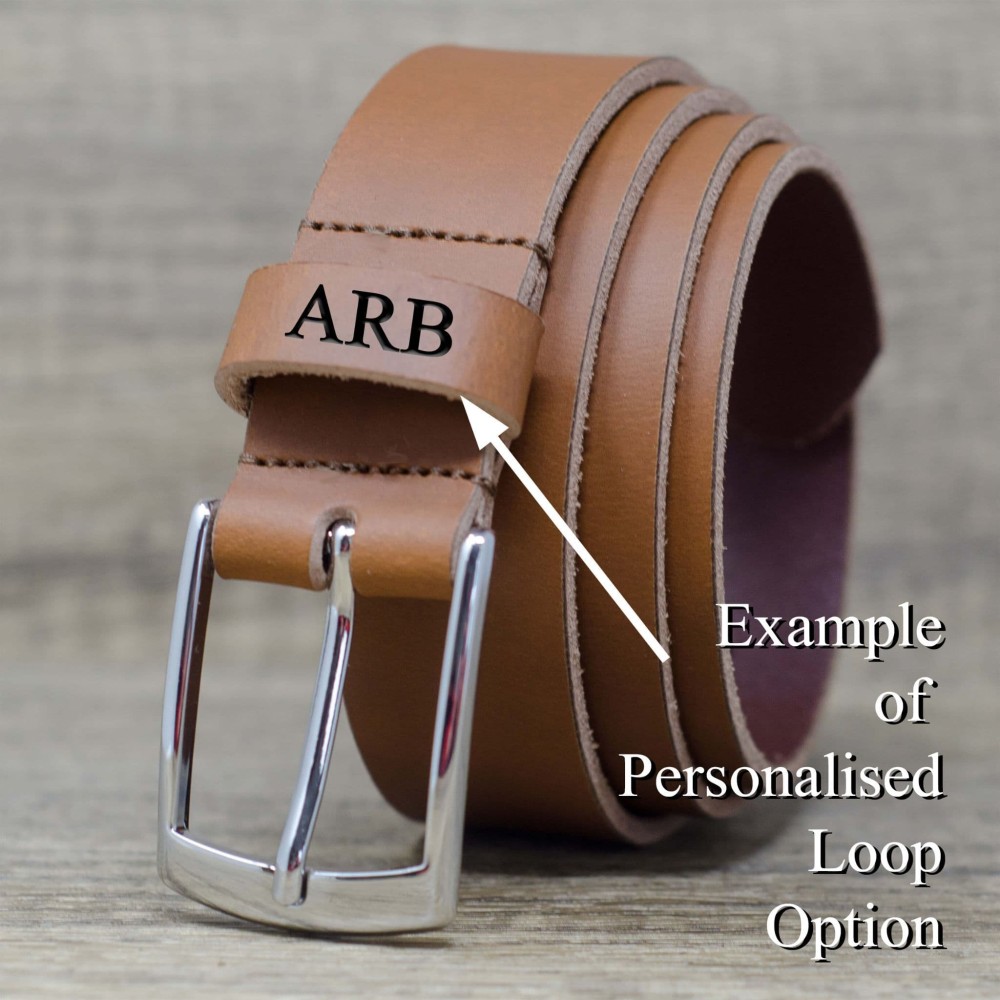 Toneka Steampunk Full-Grain Leather Link Belt - Vintage Brown, Unisex, Handmade