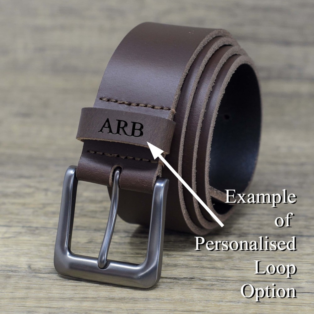 40mm Mens Real Leather Belt Brown Ashford Ridge