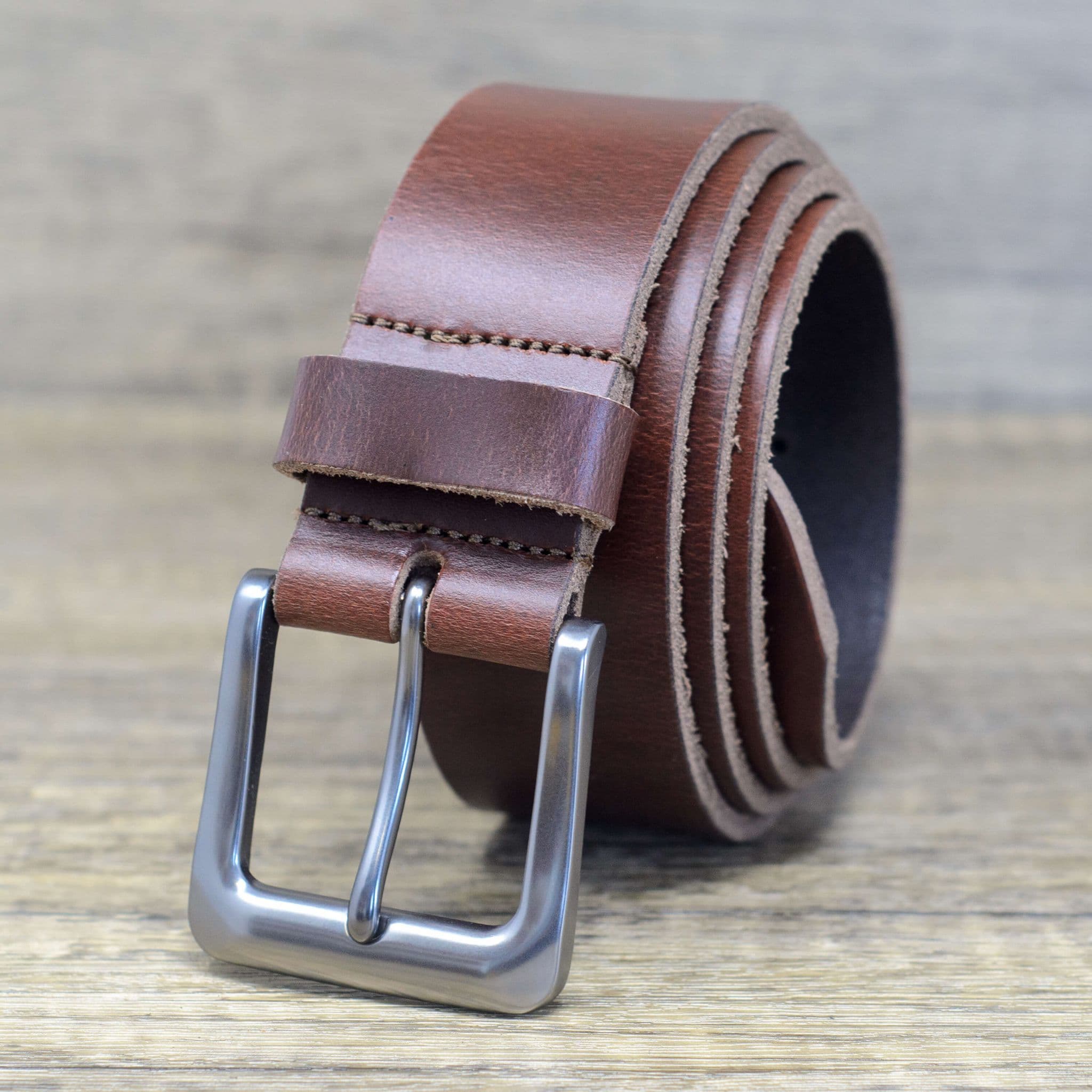 40mm Mens Real Leather Belt Antique Brown Ashford Ridge