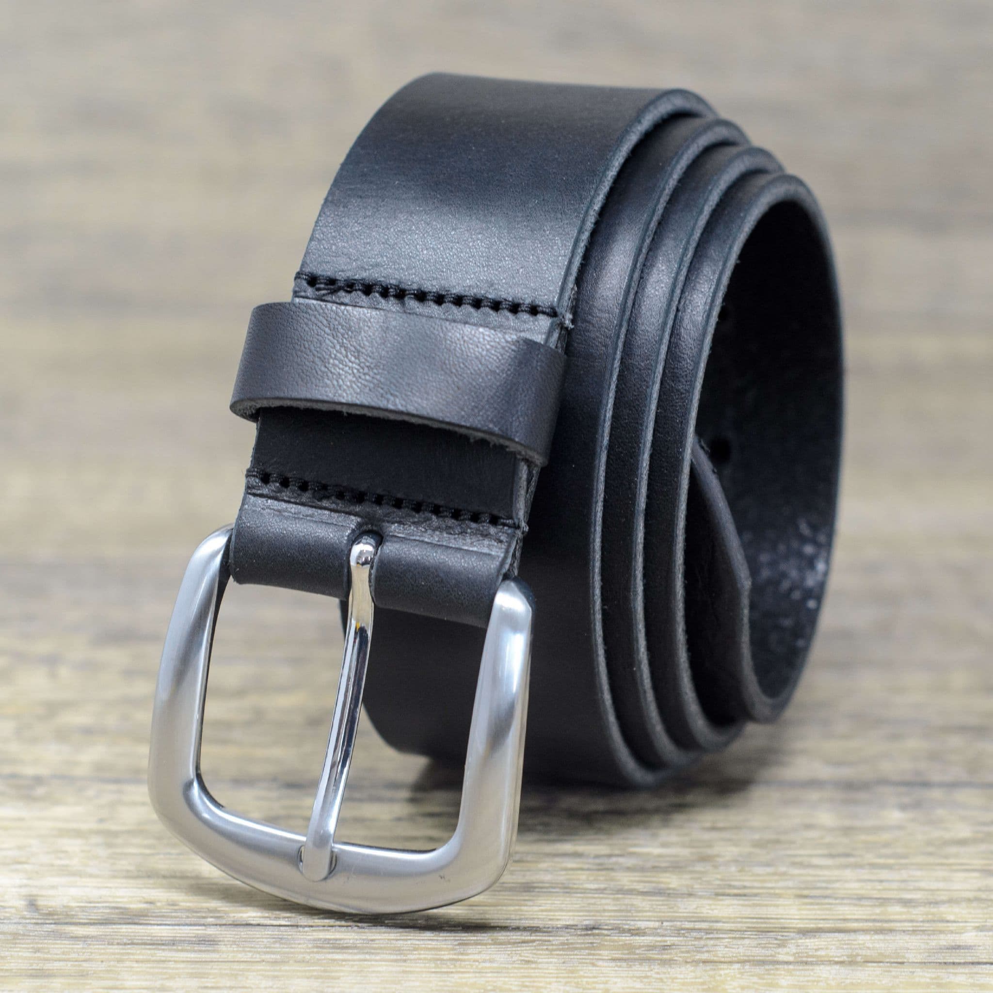 Italian 40mm Real Full Grain Mens Leather Belt with Horse Shoe