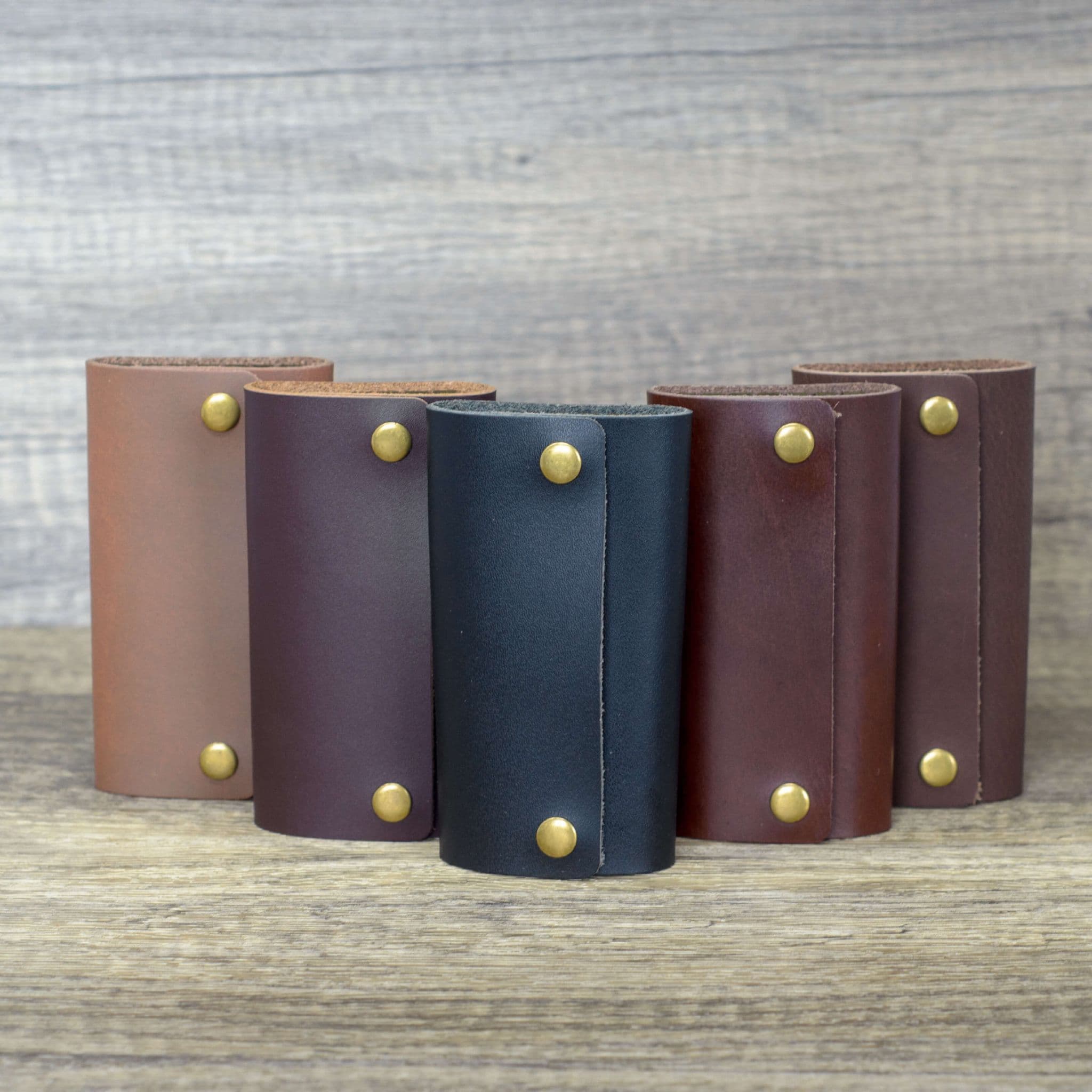 Personalisable Full Leather Key Case Holder Wallet Ashford Ridge