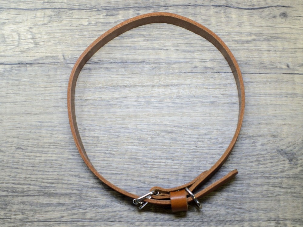 Personalised Italian Leather Dog Collar - Tan - Ashford Ridge